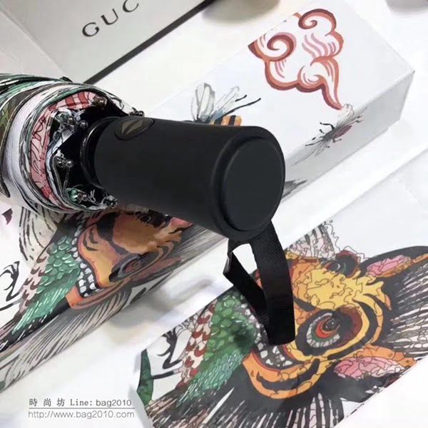 GUCCI古馳傘 2018年度 最新火爆單品 G家自動傘 古奇小蜜蜂圖案 防曬晴雨傘  zm1017